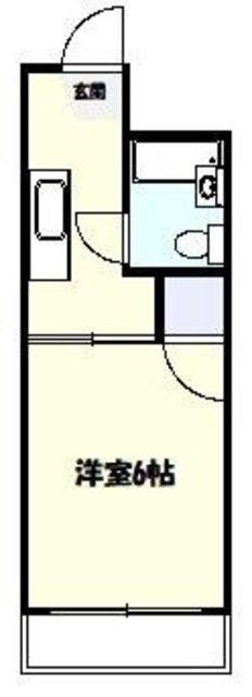 エルハーベン玉川台(1K/1階)の間取り写真
