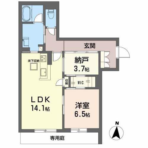 AVANCE(1SLDK/1階)の間取り写真