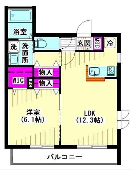 メゾン ハレ ケア(1LDK/3階)の間取り写真