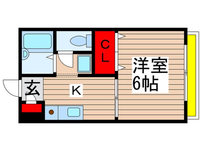 ハイツTM(1K/1階)の間取り写真