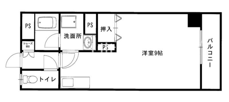 シルバン吉祥院(1K/2階)の間取り写真