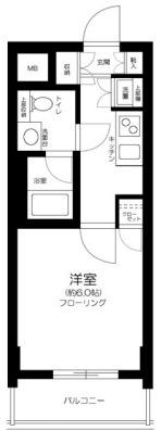 プレール・ドゥーク文京茗荷谷(1K/6階)の間取り写真