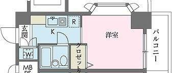 ウインベルソロ国分寺1(ワンルーム/6階)の間取り写真