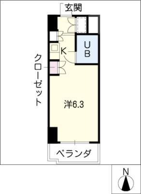 朝日プラザ名古屋ターミナルスクエア(ワンルーム/12階)の間取り写真