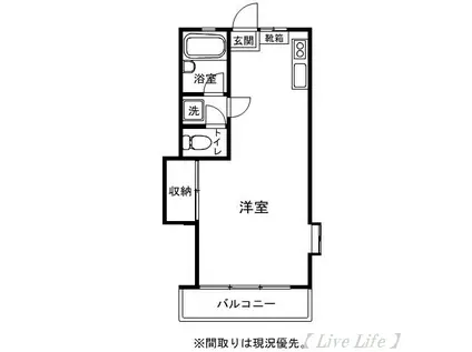 アメニティハウス(ワンルーム/4階)の間取り写真