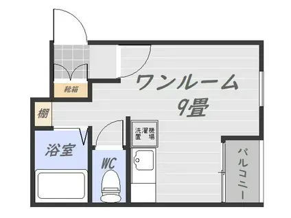 タートル楓(ワンルーム/4階)の間取り写真