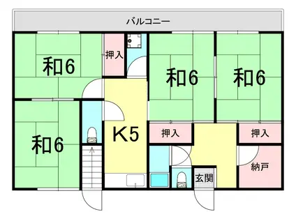 BELLA VISTA(4DK/1階)の間取り写真