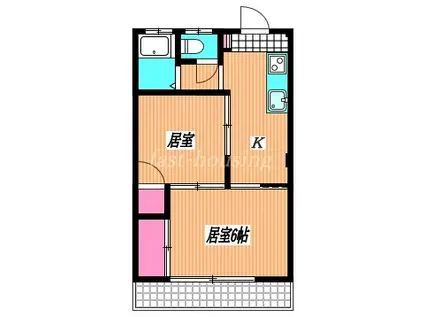 和泉ハイツ(2K/2階)の間取り写真