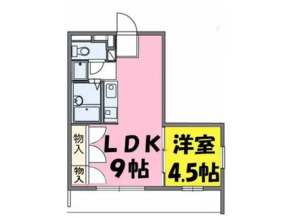 ストーンリバー2(1LDK/2階)の間取り写真