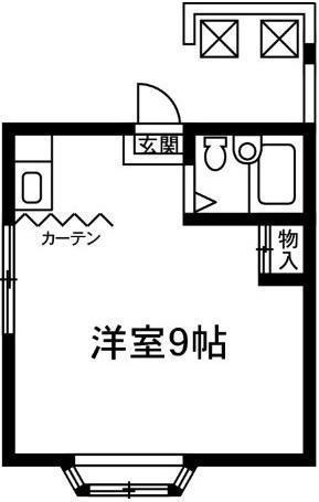 プチハウスN-1B棟(1K/1階)の間取り写真