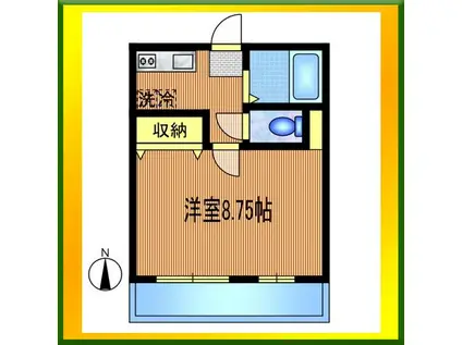 コーポ・リバーサイド(1K/1階)の間取り写真