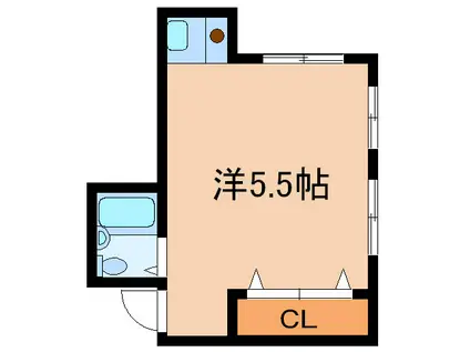 ラルゴサエグサ(ワンルーム/2階)の間取り写真