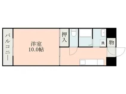 エイシンハイム紫原(1K/4階)の間取り写真