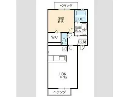 ベル カーサ(1LDK/3階)の間取り写真