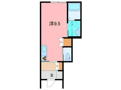 スターガーデン経田(ワンルーム/1階)の間取り写真