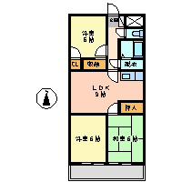 フォレスト本宮(3DK/5階)の間取り写真