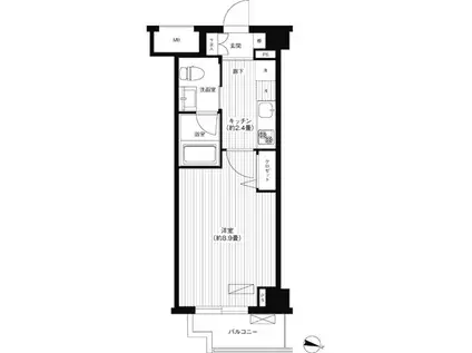 アヴニール元代々木(1K/3階)の間取り写真