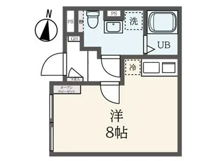 A LATO 日暮里(ワンルーム/1階)の間取り写真