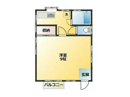 新田戸建てFG棟(1K/1階)の間取り写真