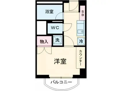 メゾン十番丁(1K/4階)の間取り写真