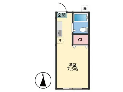 NT三山ハイム(ワンルーム/1階)の間取り写真