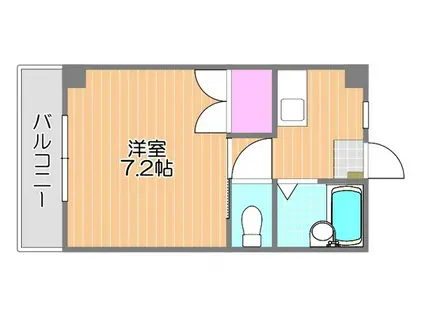 リーガ II(1K/5階)の間取り写真