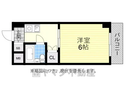 KAMITANI緑地公園11(1K/4階)の間取り写真