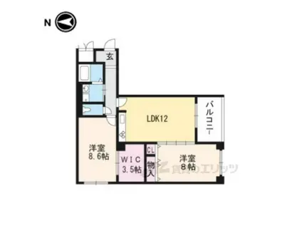 ハートフルマンションVENERE(2LDK/3階)の間取り写真