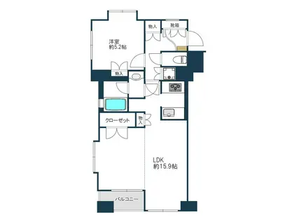 ジェイパーク武蔵小山弐番館(2LDK/4階)の間取り写真