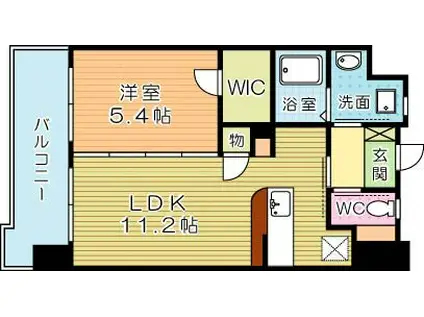 ミーナ原町(1LDK/4階)の間取り写真