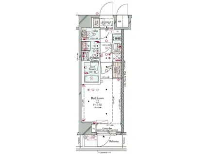 コンシェリア横濱 (1K/9階)の間取り写真