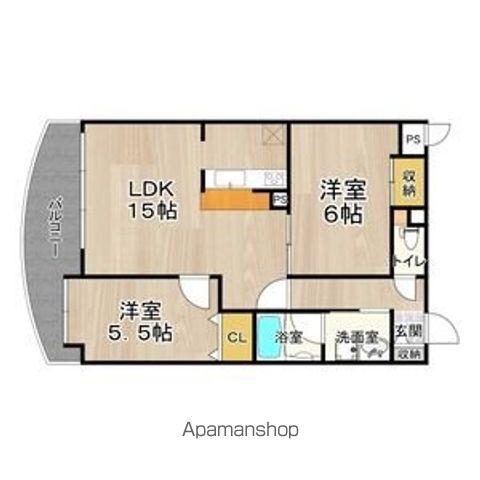 フェルザ住之江公園(2LDK/5階)の間取り写真