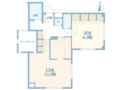 ヒルズ青葉台(1LDK/2階)の間取り写真