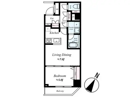 ARTESSIMO REVE ARTESSIMO REVE(1LDK/8階)の間取り写真