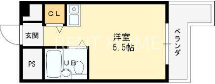 ソルトバレイ(ワンルーム/2階)の間取り写真