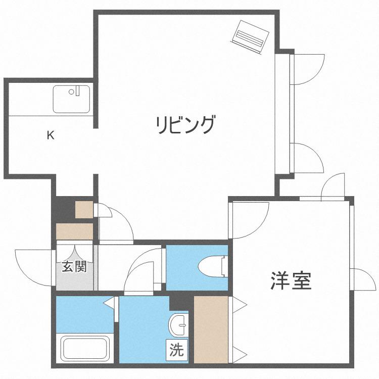 イマジンコーポ参番館(1LDK/3階)の間取り写真