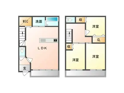 P-SPACE(3LDK/1階)の間取り写真