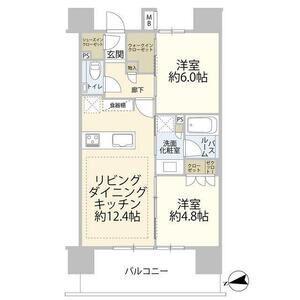 アトラス日暮里イーストレジデンス(2LDK/3階)の間取り写真