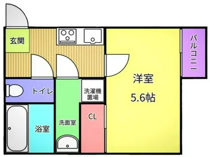シアッツ目黒(1K/3階)の間取り写真