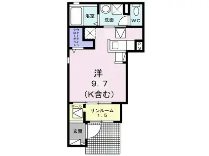 レガシィ フォーエバー(ワンルーム/1階)の間取り写真