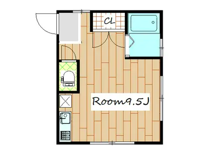 ユーシティII(ワンルーム/2階)の間取り写真