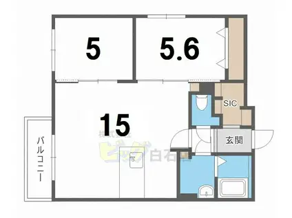PROUD 5・7(2LDK/3階)の間取り写真