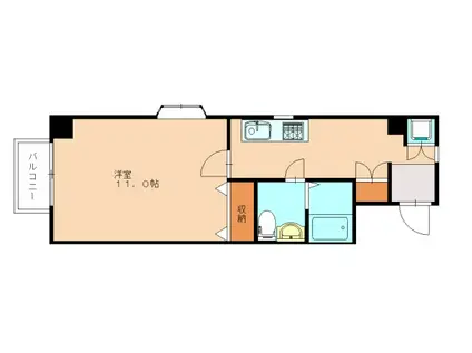 エクセルマロン紅梅(1K/4階)の間取り写真