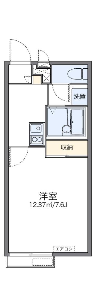 レオパレスサンフラワー向洋(1K/2階)の間取り写真