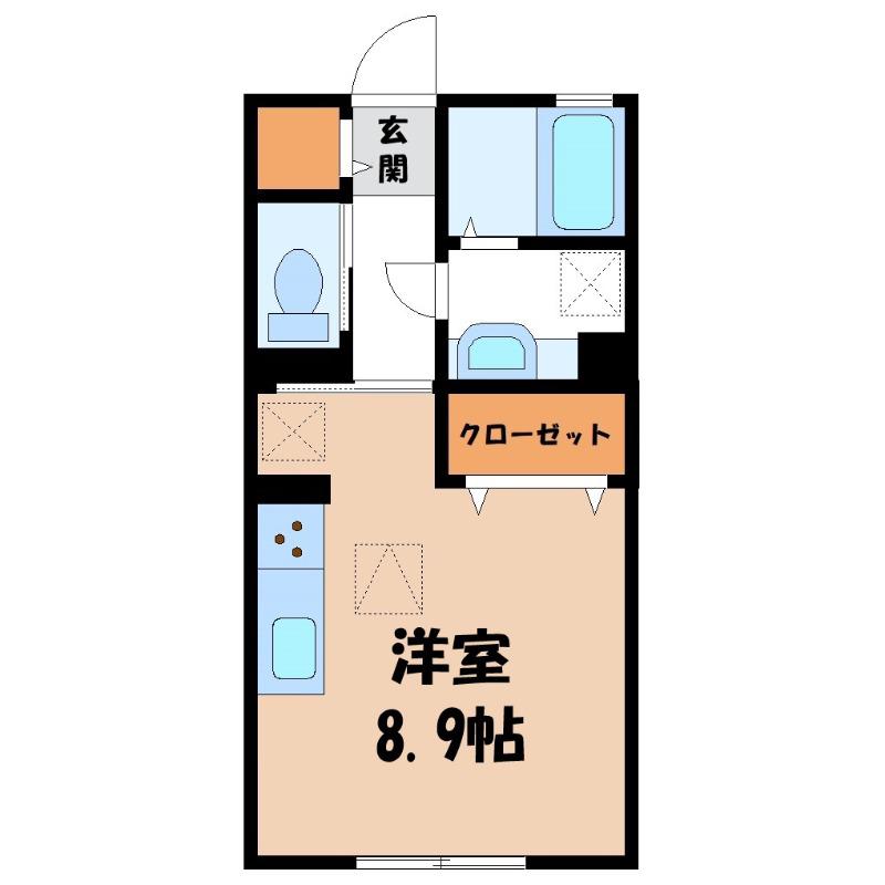 OHANAオハナ(ワンルーム/1階)の間取り写真