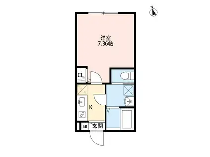 ラフィオラ蕨(1K/3階)の間取り写真