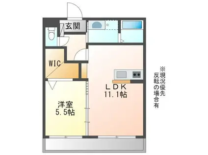 プレジャー希(1LDK/2階)の間取り写真