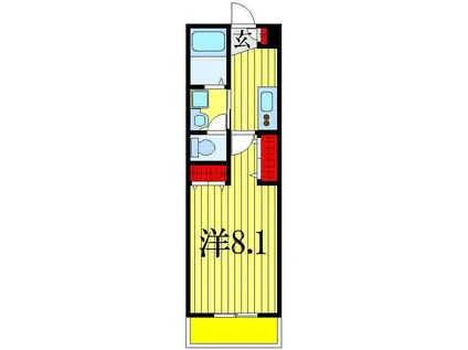REGALO幕張(1K/1階)の間取り写真