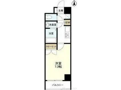 ファーストワン江坂(1K/6階)の間取り写真