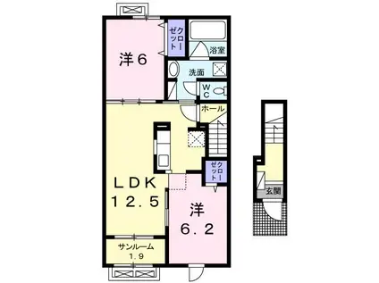 グラナリーウェルス(2LDK/2階)の間取り写真